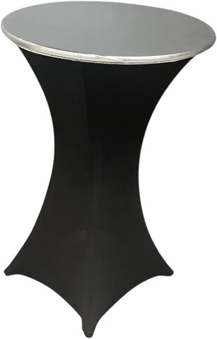 Cocktail and Bistro Table Luxury Topper Silver