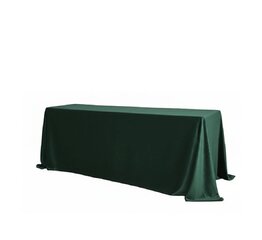 72 in Rectangular Tablecloth Hunter Green - LONG DRAPE