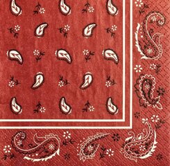 Napkins Red Paisley