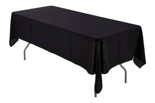 72 in Rectangular Tablecloth Black