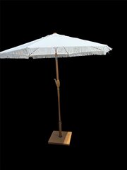 Tasseled Umbrella - White Includes Stand