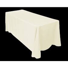 8 ft rectangle table 90 x 156 inch Rectangular Tablecloth Ivory