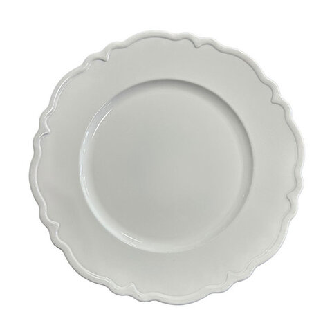 Charger Plates Scalloped White