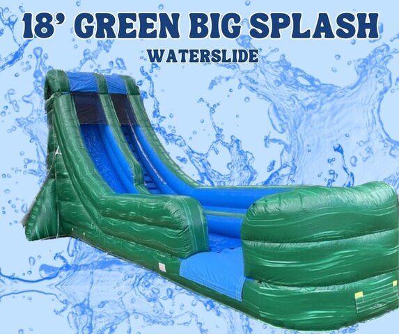 18' tall Green Big Splash slide