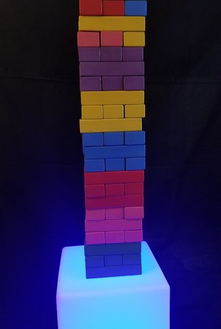 Giant Jenga with Led Cube