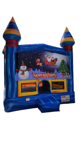 Arctic Christmas Castle Bounce House