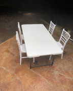 Kid Table and Chair White Set