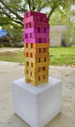 Ombré Jenga with cube 