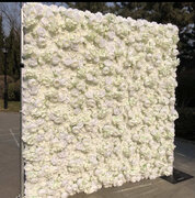 White Rose flower wall rental 