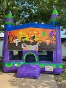 Purple Green Neutral Bounce House Boo Banners