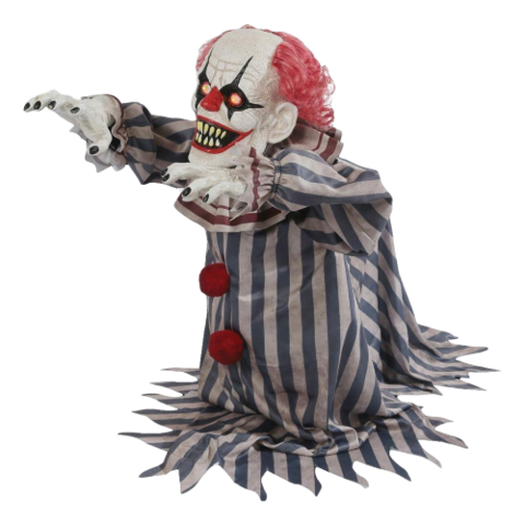 Halloween Props -Jumping Clown - Animated with Creepy Laugh 
