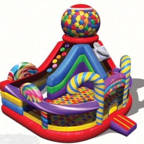 Candy Kid Zone Wet/Dry Slide & Jump Combo