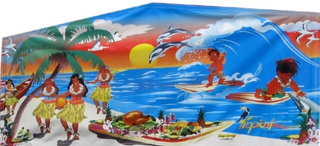 Art Panels - Tropical Hawaiian Luau Velcro Banner