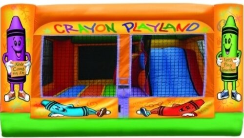 Inflatables - Bounce House - Toddler Crayon Mini Playland 3 in 1