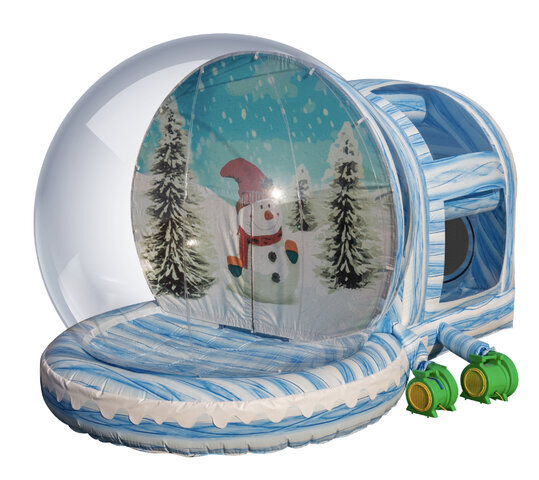 Inflatables - Snowman Snow Globe Holiday Bounce House - Holiday-Christmas