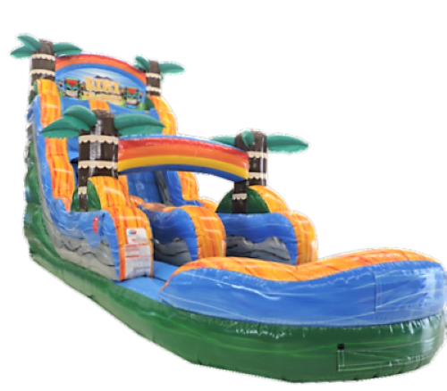 Water Slides - 22' Tiki Plunge Double Lane Waterslide with Pool Only