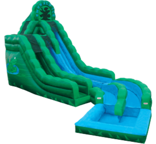 Water Attraction - 20 foot Emerald Ice Dual Lane Waterslide with Pool