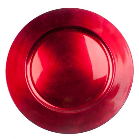 Catering - Red Metallic Charger Plate