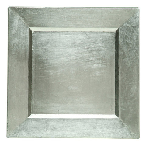 Catering - Square Silver Charger Plate 