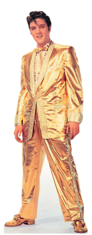 Props - Elvis in Gold Suit Stand Up Prop