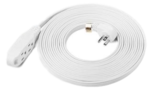 50' White Extension Cord