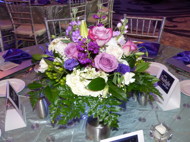 Centerpiece - Floral with Pink, White and Purple