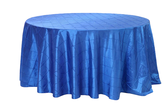 Tablecloths - Round Pintuck Blue Royal Tablecloth