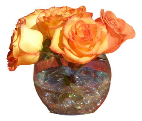 Centerpiece - Peach Roses