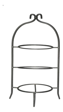 Catering - Plate Holder - Silver Round 3 Tier