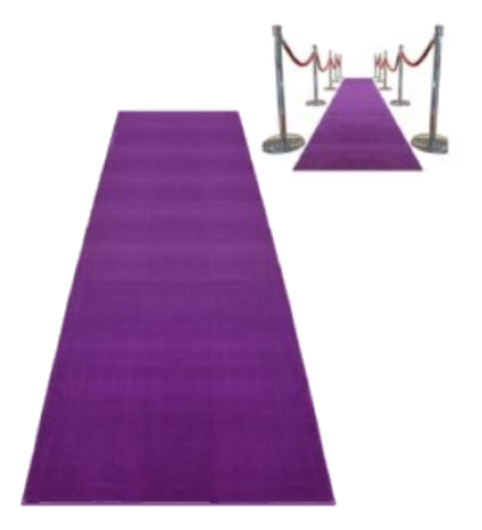 Rugs and Runners - 3' x '10 Purple Carpet Runner