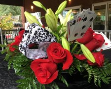 Red Roses with Cards