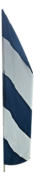 Navy Blue and White Feather Flag