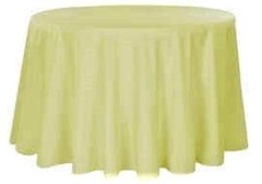 120' Round Poly Ivory Tablecloth