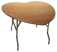 48" Round Heart Shaped Banquet Table