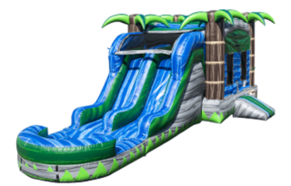 40' Cascade Crush Dual Jump  *& Waterslide Combo