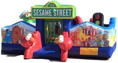 Sesame Street Toddler Learning Town Obstacle Course Inflatable