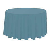 84" Round Poly Turquoise Tablecloth