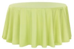 84" Round Poly Lime Tablecloth