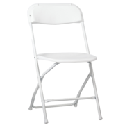 Folding White Samsonite Chair