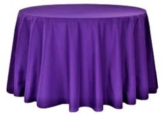 120' Round Poly Purple Tablecloth