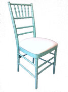 Chiavari Blue Chairs with Cream Cushion