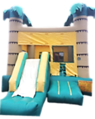 Tropical w/ Slide Combo Bounce House