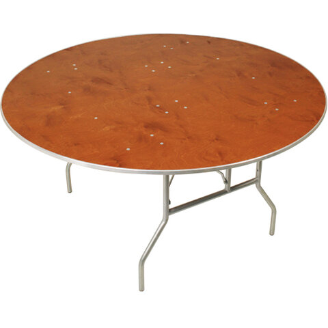 48in Round Wood Banquet Table 