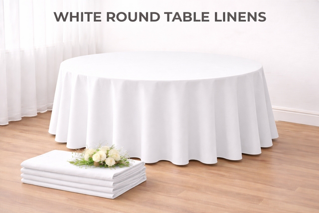 White Round Table Linens