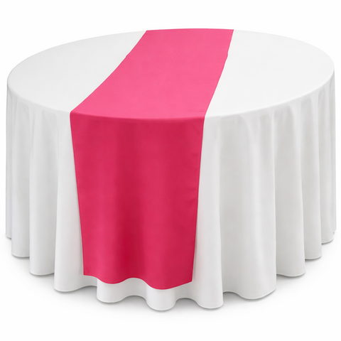 red round overlay round linen