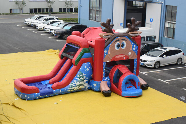 Rudolph The Reindeer Bounce House With Slide