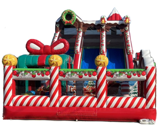 THE 22FT Christmas Double Lane Dry Slide Rental THE 22FT Christmas Double Lane Dry Slide Rental