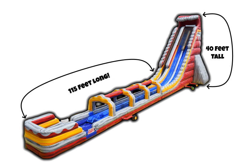 THE 40ft Volcano Double Lane Slide Rental THE 40ft Volcano Double Lane Slide Rental