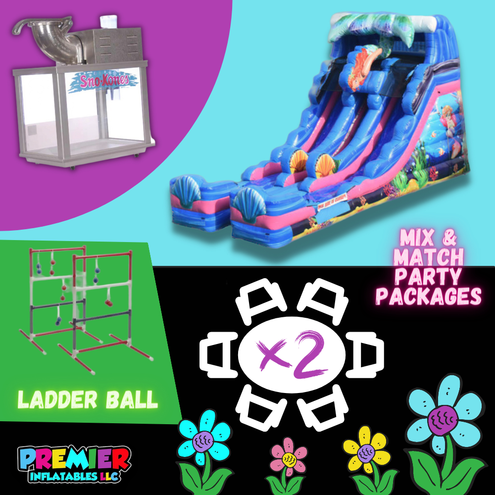THE Double Lane Waterslide Party Package Rental THE Double Lane Waterslide Party Package Rental