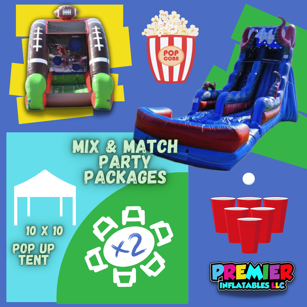 THE Waterslide & Interactive Game Party Package Rental THE Waterslide & Interactive Game Party Package Rental
